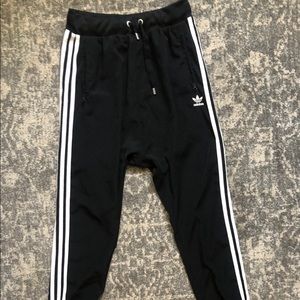 Adidas harem/ drop crotch athletic pants